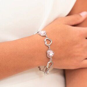 Paparazzi Jewelry Accessories -Sentimental Sweethearts - Pink Bracelet - Vintage
